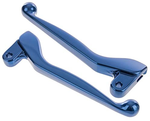 Handhebel SET , ALU-massiv, Bremshebel + Kupplungshebel (auch für Ausführung mit Bremslichtschalter), Farbe blau, S51,S53, SR50