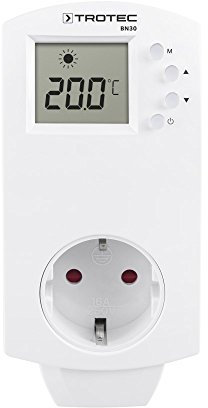 TROTEC Steckerthermostat BN30 Thermoschalter für Infrarotheizung Raumthermostat, 5-30 °C