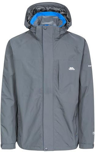 Trespass Herren Jacke Mit Einrollbarer Kapuze Edwards II, Carbon, XL, MAJKRAN10008_CBNXL, Grau (Carbon)