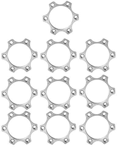fahrrad bremsscheibe spacer 6 loch, Fahrrad Scheibenbremsen Adapter Scheibenbremsadapter, 10PCS 6 Bolzen Fahrrad Freilauf Gewindezapfen Scheibe Fahrrad Bremsscheibe Flanschadapter(44MM)