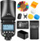 Godox V1-N V1N TTL Kamerablitz Blitzgerät, 2,4 G HSS 1/8000S Zoom Kamera Blitzgerät, 2600 mAh Lithium-Akku, Godox Rund Aufsteckblitz für Nikon Kameras