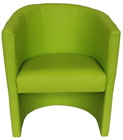 MartHome Cocktailsessel Club Tom - Hocker aus Kunstleder, Sessel für Wohnzimmer, Büro, Hotel - Sitzmöbel, Hotelmöbel Gepolsterter Stuhl Clubsessel Stuhl Loungesessel Cocktailsessel (Grün)