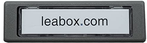 LEABOX Klingeltaster grau für Briefkästen | Klingel-Kombi-Taster mit Schild-Einlage | transparente Abdeckung für Briefkästen Briefkasten-Anlagen - Außenmaß 75 x 22 mm - Stanzmaß 71,3 x 19,3 mm