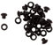 Craftelier - Packung mit 40 Basic-Ösen Ideal für Kartenherstellung, Scrapbooking | Gültig für verschiedene Materialien | Größe ca. Innendurchmesser 5 mm und Außendurchmesser 8 mm - Schwarz