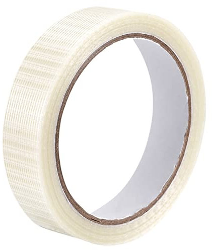 sourcing map Filament Umreifungsband 1 x22 Yards 5.3 Mil Verstärkte Glasfaser Klebeband Durchsichtig