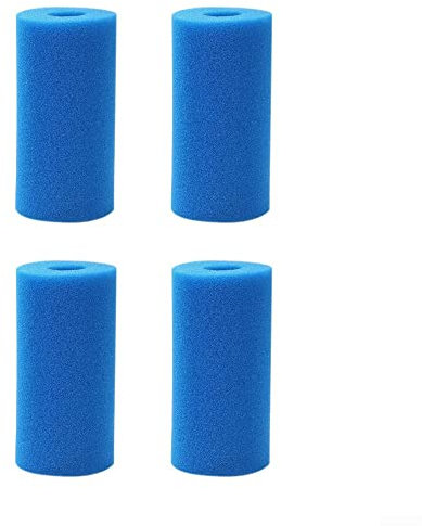 QOXEZY 1/2/4 filtros de piscina para Intex tipo B, cartucho de esponja de espuma para bombas de filtro para Intex, filtro de piscina reutilizable lavable, 14,5 x 4,5 x 25,4 cm