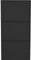 Kare Design Schuhschrank Caruso Schwarz, Metall, mit 3 Klappen, Schuhablage für 6 Paar Schuhe, schmal, platzsparend, hoch, Schuhregal, Eingangsbereich, 104x50x15 cm (H/B/T)