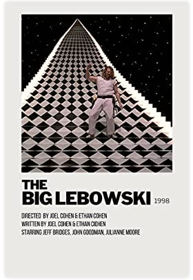 EDSC Classic Movie The Big Lebowski Vintage Leinwand Poster Schlafzimmer Dekor Sport Landschaft Büro Zimmer Dekor Geschenk Rahmen: 30 x 45 cm