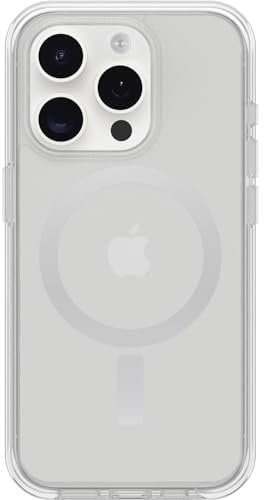 OtterBox Symmetry Clear for MagSafe Case for iPhone 15 Pro, Shockproof, Drop proof, Protective Thin Case, 3x Tested to Military Standard, Clear, No Retail Packaging