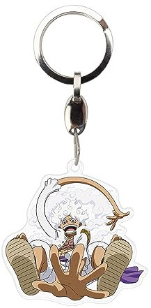 ABYSTYLE - One Piece Schlüsselanhänger Acryl® Luffy Gear 5th, Rosa, Small