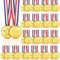 36 Stück Medaillen Kinder, Gold Kunststoff Kinder Medaillen, Medaillen Kindergeburtstag, Medaille Kinder für Parteibevorzugungen und Sportpreise
