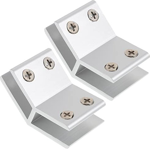 Hoement 2 Stück Geländer Glasklemme Teetisch Clips Glasschrank Klemme Halterung Für Balustrade Halterung Für Zaun Halterung Für Glas Halterung Für Geländer Glasklemmenhalter