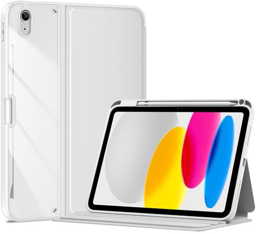 ProCase Funda para iPad 10.9 10.ª Gen 2022, Carcasa Delgada Protectora de Tipo Folio Cubierta Inteligente para iPad 10 Generación 10.9 Pulgadas 2022 -Gris Plateado