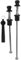 POENVFPO Schnellspanner, Anti-Diebstahl-Sicherungsspieß-Set, Radverriegelungs-Sicherheitsspieß aus Aluminiumlegierung für Mountainbike, Rennrad