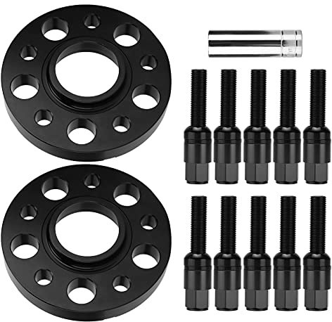 ZLXHDL Spurverbreiterungen M12 x 1,5 5x112 Spurverbreiterungssatz kompatibel für SLK300 SLK250 R171- SLK R230- SL W221-S W220- S R ML E0 W219- CLS W208 / W209- CLK W215 / W216 W204- C (Schwarz)