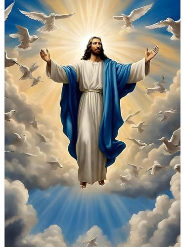 DAERLE 5D Diamond Painting Set für Erwachsene, Jesus Christus, Diamant Malerei Weihnachts-Jesus, DIY Diamond Painting Bastelset für Wohnzimmer und Schlafzimmer Wanddeko 30x40cm