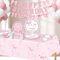 Wonninek 183 piezas de suministros de fiesta de cumpleaños con lazo rosa que sirven para 24 decoraciones de cumpleaños de coquetas, incluyendo platos de lazo, servilletas, vasos, mantel, globos