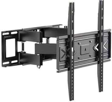 Staffa for montaggio a parete TV for TV LED, LCD, OLED da 40-80 pollici a curva piatta Supporto TV con doppio braccio girevole che estende la rotazione inclinabile