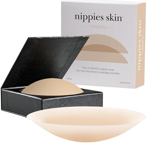 Nippies Reusable Nipple Covers for Women, Skin Safe Adhesive Pasties Crème