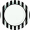 Unique Party 38055 - 23cm Black Striped Party Plates, Pack of 8