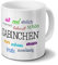 Tasse mit Namen Sabinchen - Motiv Positive Eigenschaften - Namenstasse, Kaffeebecher, Mug, Becher, Kaffeetasse - Farbe Weiß