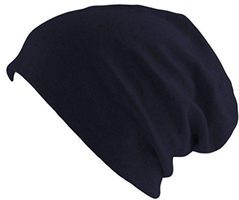 Oblique Unique Long Beanie XXL Mütze Slouch Trend Damen Herren (Dark Blue)