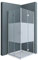 doporro Eck-Duschkabine Eckdusche Rav26 90x90x190cm Duschabtrennung mit Milchglas Streifen ESG-Sicherheitsglas Easy-Clean-Beschichtung