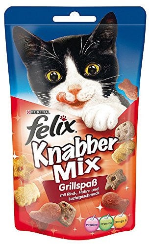 8x60g Felix Snack KnabberMix Strandspaß Katzensnack