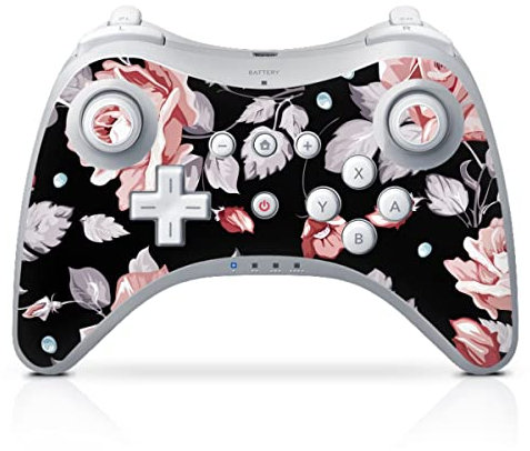 DeinDesign Skin kompatibel mit Nintendo Wii U Pro Controller Folie Sticker Rose Blume Pattern