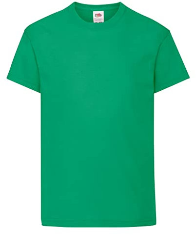 Fruit of the Loom Kids Original T Shirt - 21 Colours / Age 3 - Kelly Green - 911