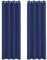 PONY DANCE Blue Blackout Curtains - Extra Long 90 Inch Thermal Insulated Curtain & Drapes for Block Light Living Room Drapery for Boys, 2 Panels, 46 Inch Wide by 90 Inch Drop, Blue
