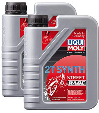 2x LIQUI MOLY 1505 Motorbike 2T Synth Street Racing Race Motoröl 1L