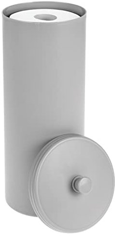 mDesign Toilettenpapierhalter – Klorollenhalter fürs Badezimmer – Papierrollenhalter freistehend – grau