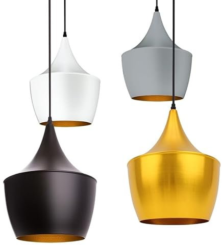 LEDKIA LIGHTING - Mercury Hängeleuchte | Vintage-Design | Verstellbare Höhe | E27 Fassung | Für Wohnzimmer, Küche, Schlafzimmer | Grau, Aluminium