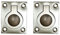 QCAA Solid Brass Flush Ring Pull, 36.5 x45 mm, Satin Nickel, 2 Pack, Made in Taiwan