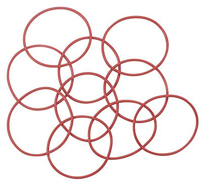 Othmro O-Ringe, 55 mm x 2 mm, rote Silikon-Dichtungen, Unterlegscheiben, Tüllen, 10 Stück