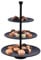 ORION - Soporte para tartas (acero, 3 pisos), color negro