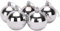 Christmas Concepts® Set VON 5 6CM Disco Baubles Silber