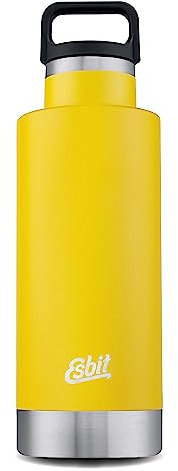 Esbit Isolierflasche Sculptor - Edelstahl Trinkflasche 750 ml in Gelb - für warme und kalte Getränke