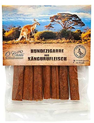 O´Canis Kauartikel HUNDEZIGARRE aus Kängurufleisch 14 cm getreidefrei für Hunde