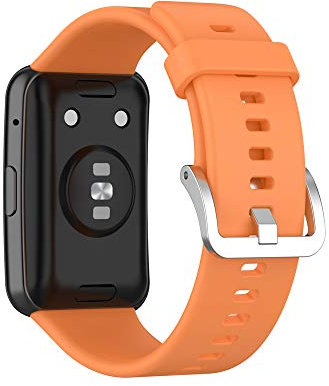 KINOEHOO Bracelet de Montres Compatible avec Huawei Watch Fit Bracelets de Remplacement en Silicone.(Orange)