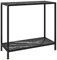 vidaXL Table Console Table d’Entrée Table de Couloir Meuble de Salon Salle de Séjour Maison Intérieur Noir 80x35x75 cm Verre Trempé