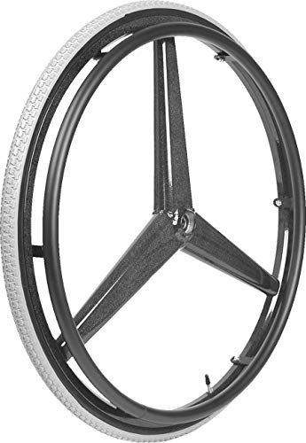 Rollstuhlrad FabaCare Tristar, Leichtgewicht-Antriebsrad für Rollstuhl, Ersatzrad, bis 75 kg, Kugellager 12,7 mm (½'')