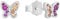s.Oliver Ohrstecker 925 Sterling Silber Mädchen Kinder Ohrschmuck, mit Zirkonia synth, 0,5 cm, Multicolor, Schmetterling, Kommt in Schmuck Geschenk Box, 2031532