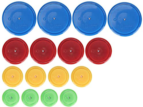 Jenngaoo 16 Stück Nahtzugaben Markierer, Schablonen für Nahtzugabe als Set - Unregelmäßige Grafik Linienzeichnung Radnaht Tracing Wheel - 3mm, 5mm,7mm,10mm