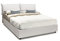 Talamo Italia - Doppelbett Fatima, Stauraumbett aus Öko-Leder, Frontöffnung, inklusive Matratze 140x200 cm, 100 % Made in Italy, Weiß