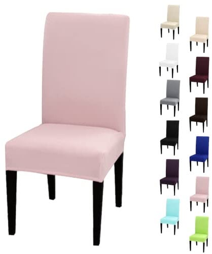 Event Kauf Stuhlhusse Stretch elastischer Stuhlüberzug Esszimmer Stuhlbezug Dehnbar Hussen (Altrosa)