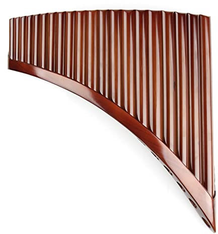 KESHUO 20 Rohre E Key Pan Flute Pan Rohre Holzwind Instrument Chinesisches traditionelles Musikinstrument Bambus-Pan-Flöte Studentische Panflöte (Color : Left-Hand)