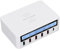 Caricatore USB a 6 Porte da 40 W Stazione di Ricarica Rapida Caricatore USB Wireless Hub USB Multiporta con Rilevamento IC/Shunt Intelligente/Display Digitale LCD(Bianco UE)