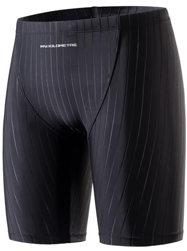 MY KILOMETRE Maillot de Bain Garçon Jammer Compétition - Short de Natation Enfant Résistant au Chlore, Séchage Rapide & Élastique